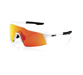 100% Sunglasses SPEEDCRAFT SL - Soft Tact Off White - HiPER Red Mirror Lens