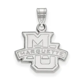 10k White Gold Marquette U Small Logo Pendant