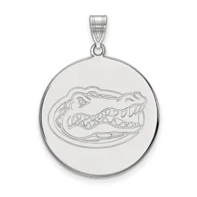 10k White Gold U of Florida XL Disc Mascot Pendant