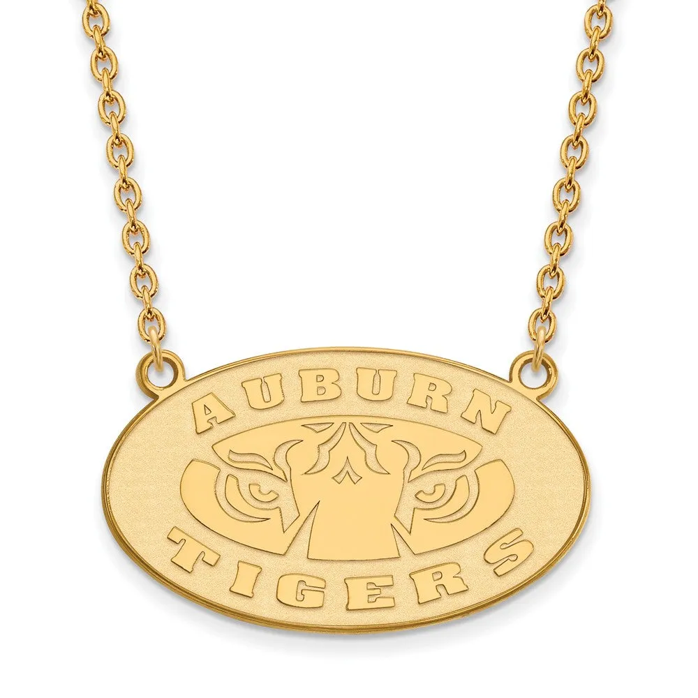 10k Yellow Gold Auburn U Large Pendant Necklace