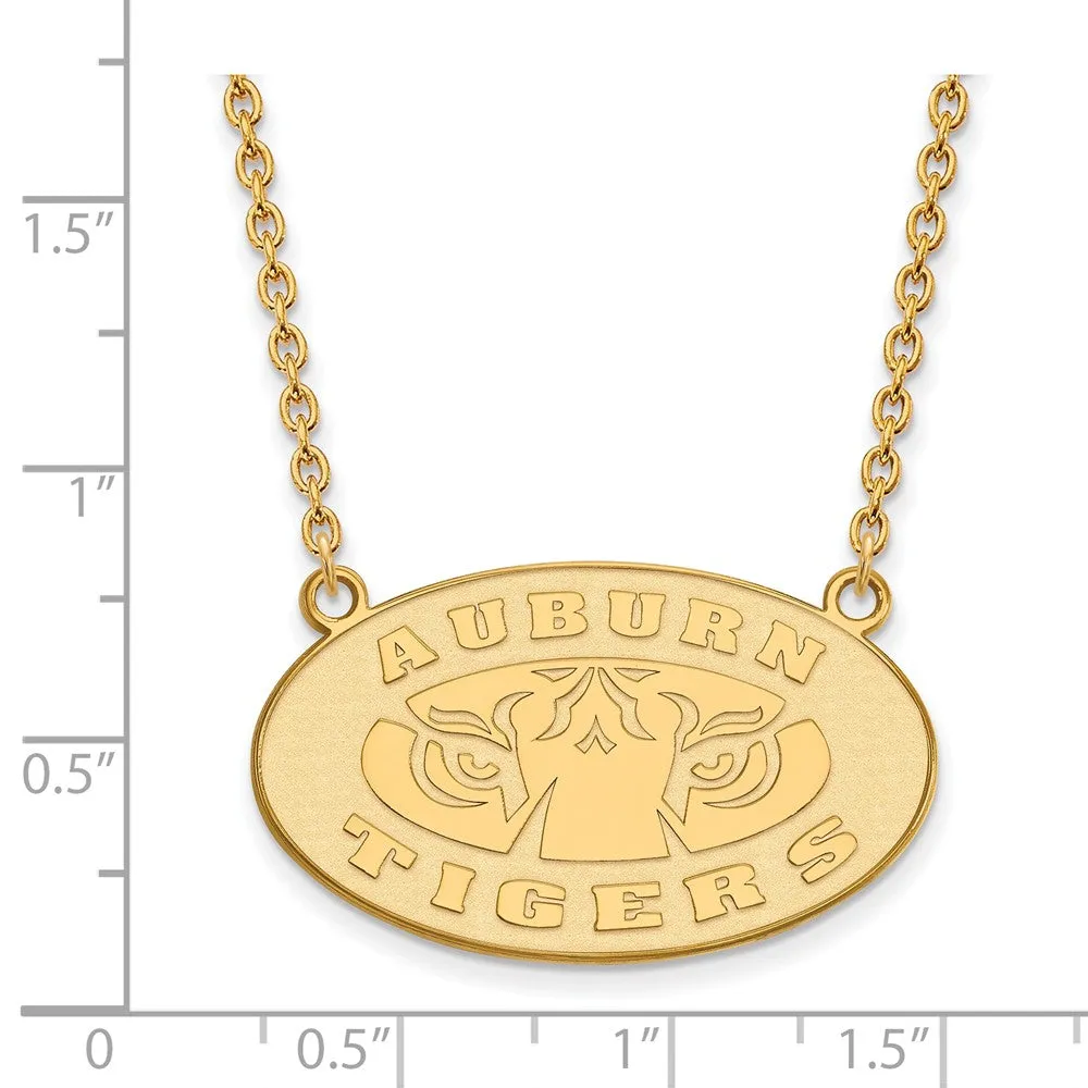 10k Yellow Gold Auburn U Large Pendant Necklace