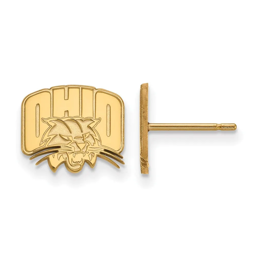 10k Yellow Gold Ohio University XS (Tiny) Logo Post Earrings