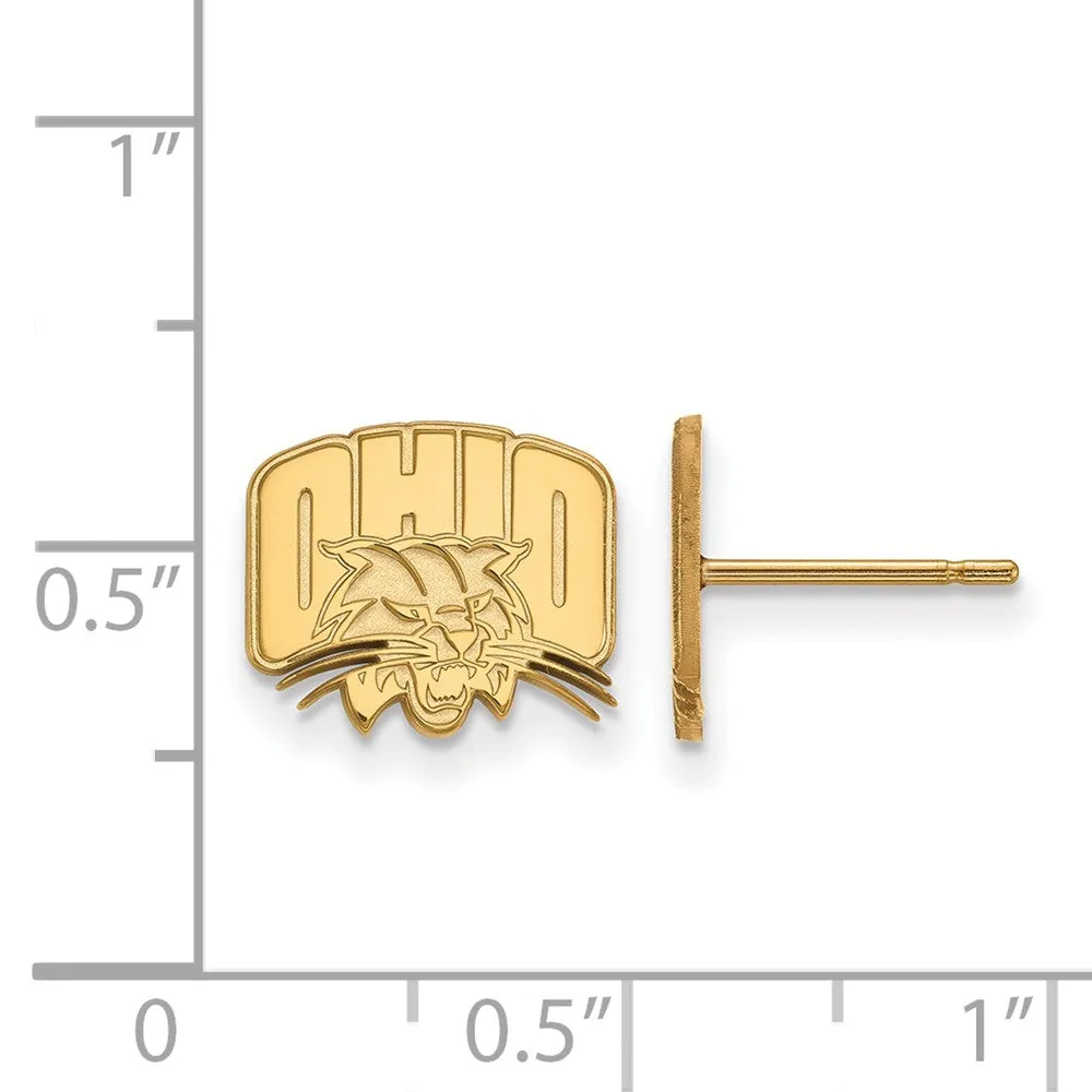 10k Yellow Gold Ohio University XS (Tiny) Logo Post Earrings