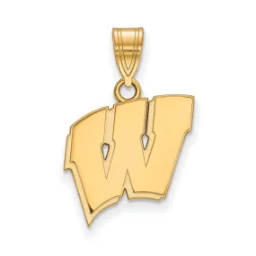 10k Yellow Gold U. of Wisconsin Medium Initial W Pendant