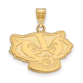 10k Yellow Gold U. of Wisconsin Medium Mascot Pendant