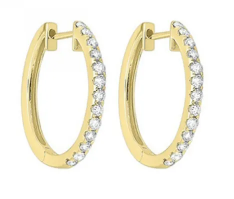 1/10 CTW Diamond Hoop Earrings