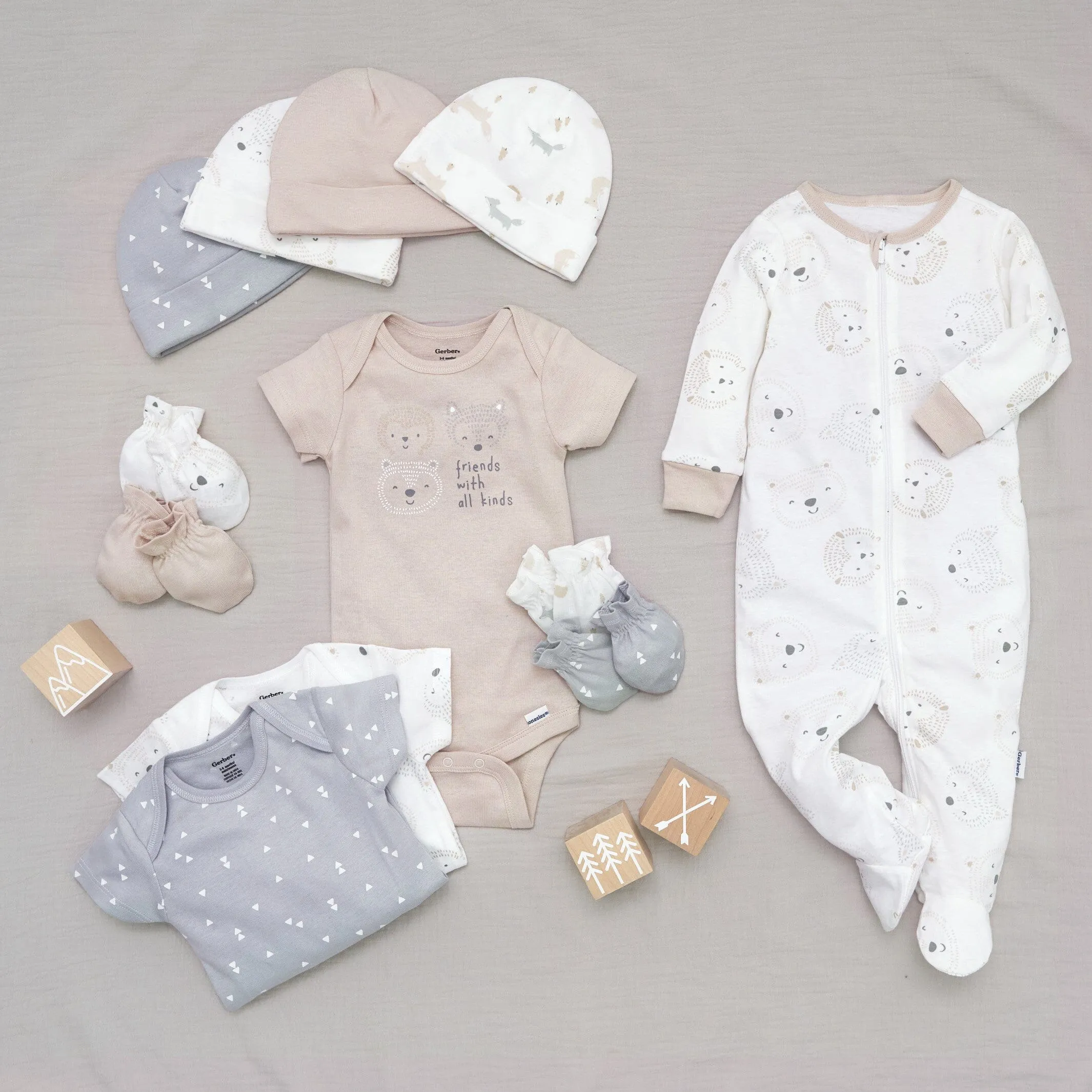 12-Piece Baby Neutral Woodland Layette Bundle