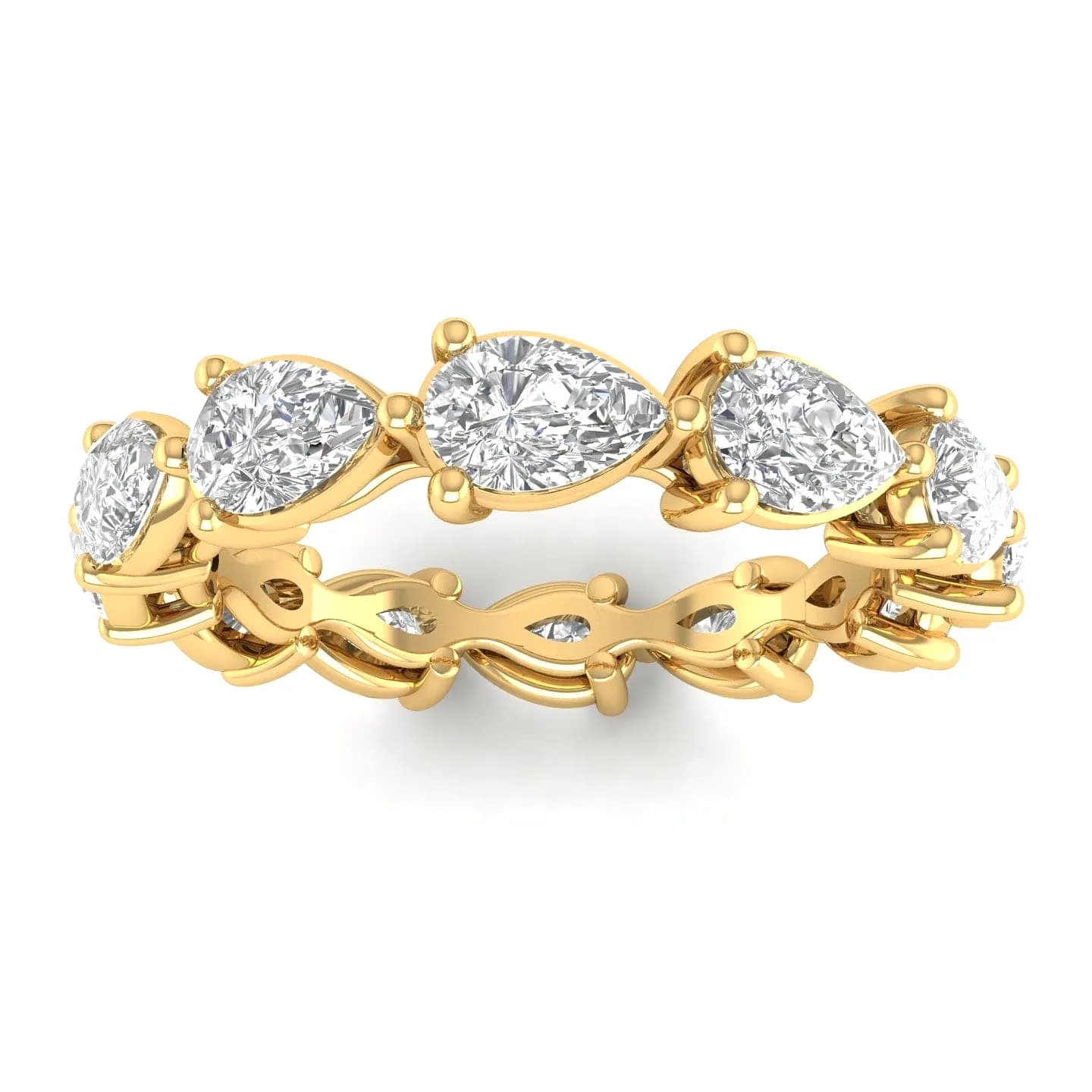 14K & 18K Gold Pear East West Diamond Eternity Ring