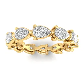 14K & 18K Gold Pear East West Diamond Eternity Ring