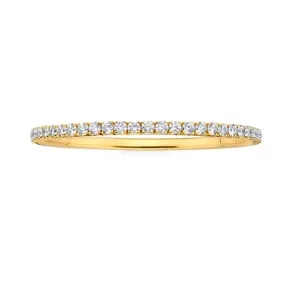 14K Gold and Diamond Eternity Stacking Rings