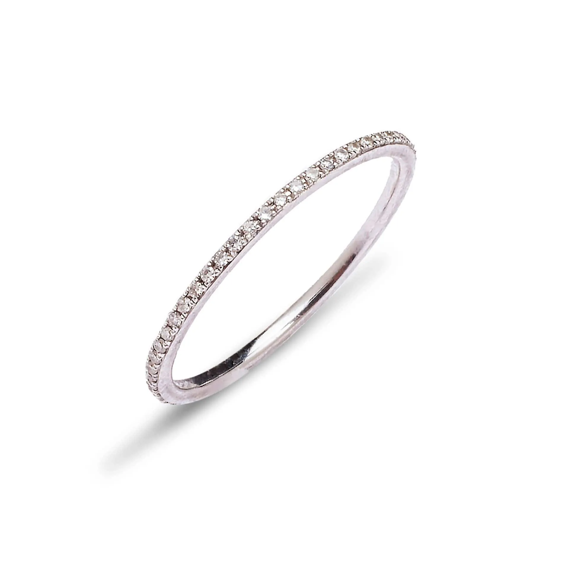 14K Gold and Diamond Eternity Stacking Rings