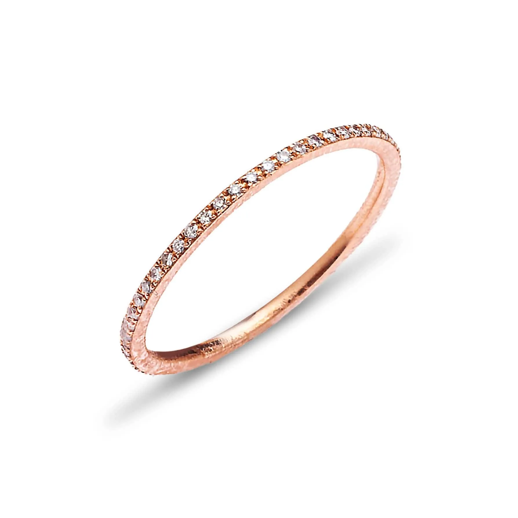 14K Gold and Diamond Eternity Stacking Rings