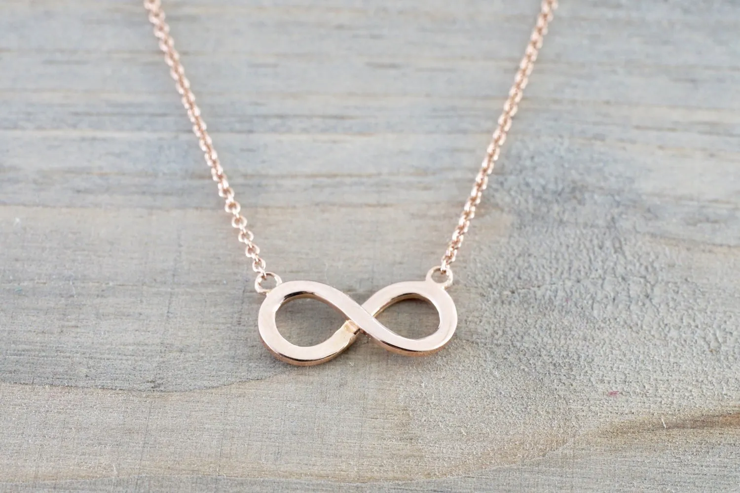 14k Rose Gold Infinity Open Pendant Necklace