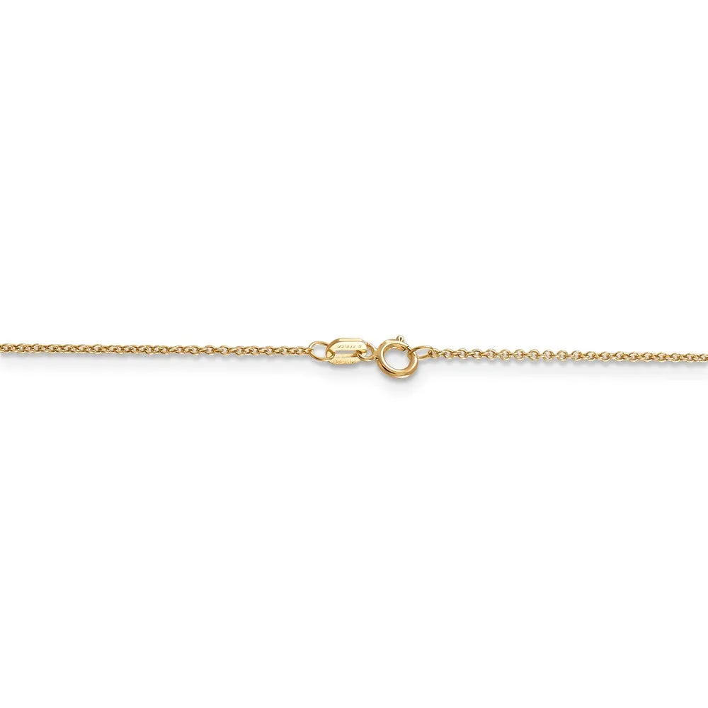 14k Yellow Gold, Alumni Small Elongated Number 51 Necklace