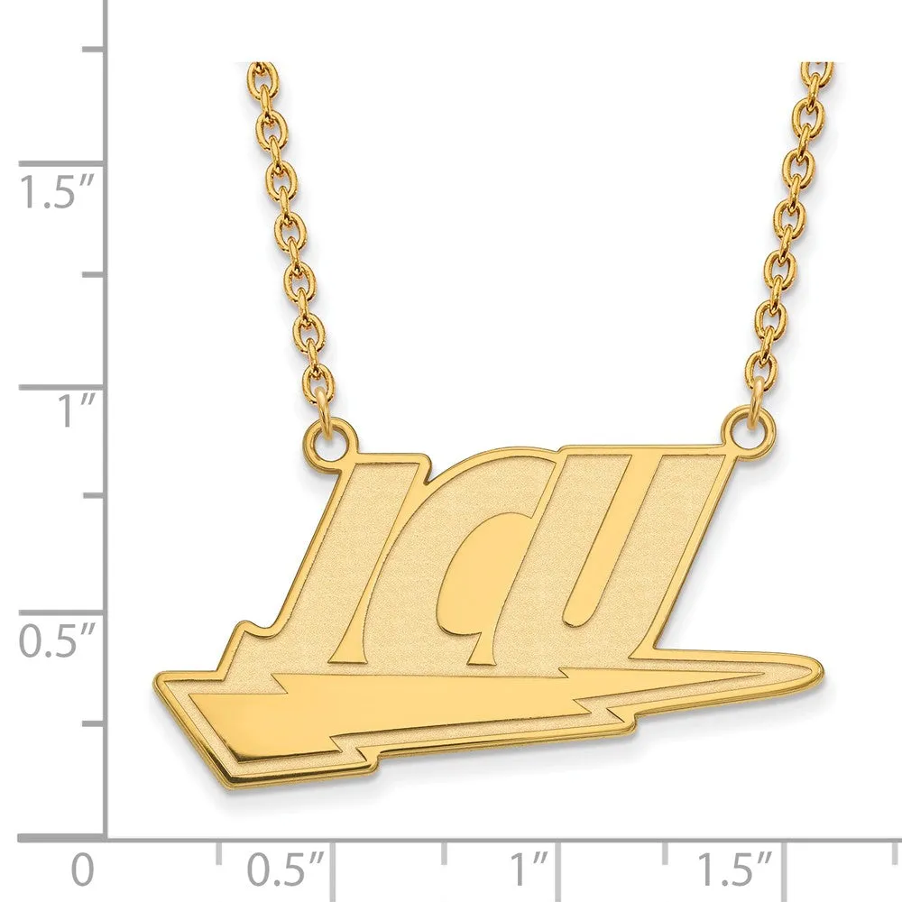 14k Yellow Gold John Carroll U Large Pendant Necklace