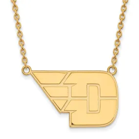 14k Yellow Gold U of Dayton Large Pendant Necklace