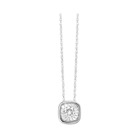 14KT WHITE GOLD DIAMOND (1/6CTW) PENDANT