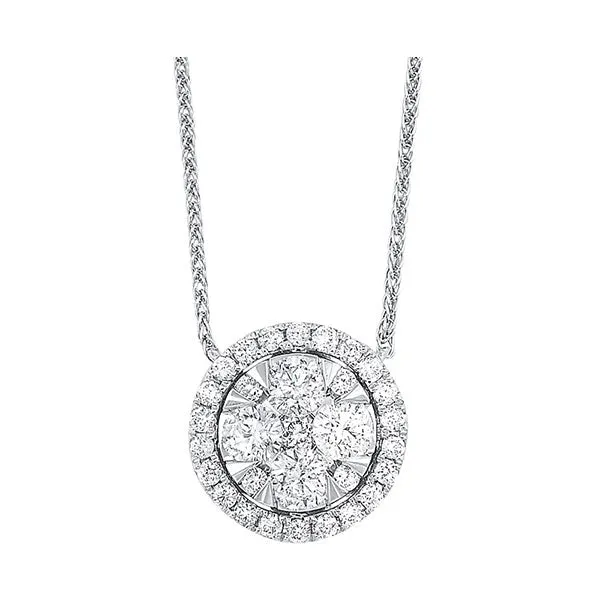 14KT WHITE GOLD DIAMOND (3/8CTW) NECKLACE