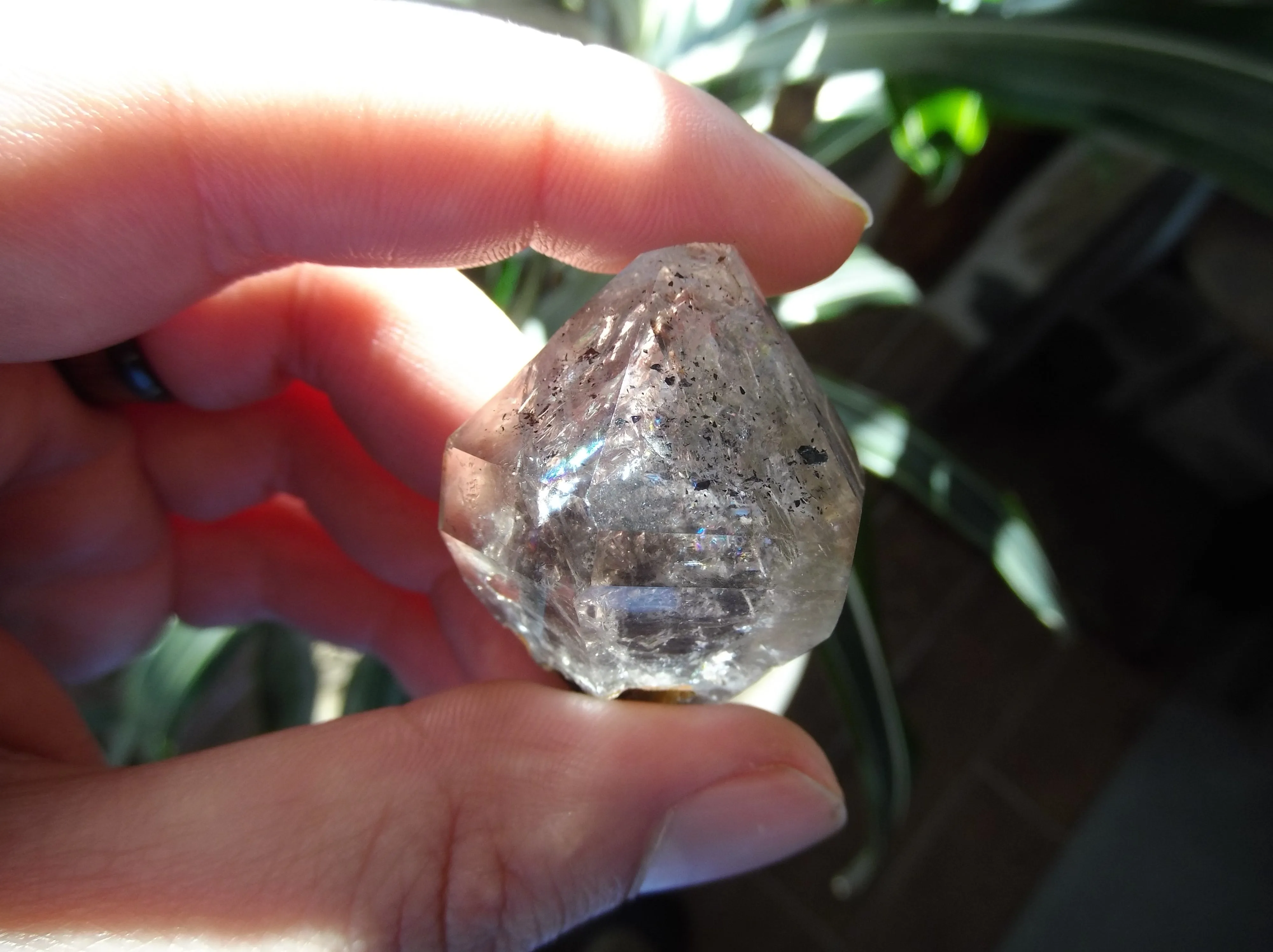 175ct HERKIMER DIAMOND SCEPTER WITH CRYSTAL INSIDE.