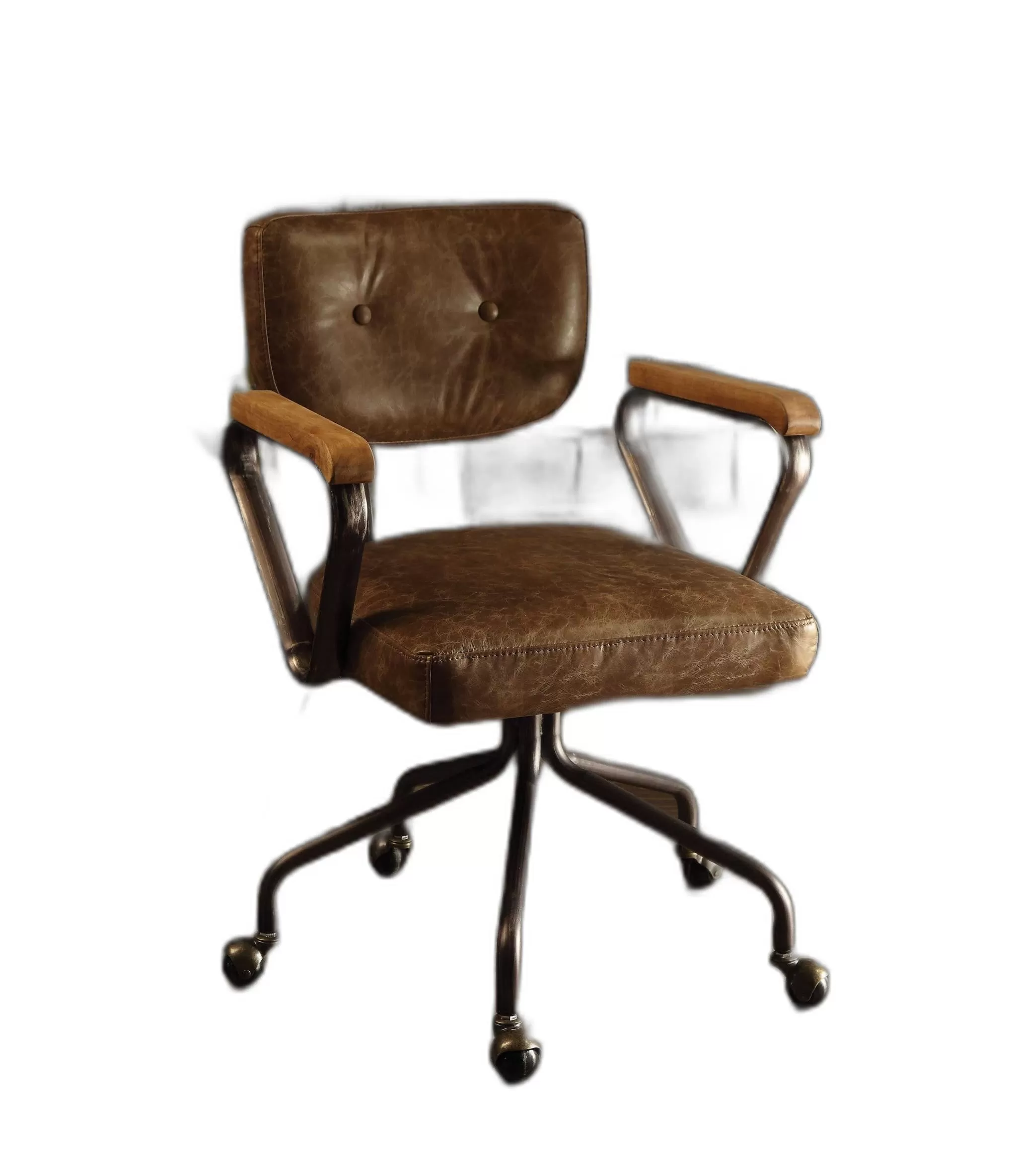 24 X 25 X 32 Vintage Whiskey  Leather Office Chair