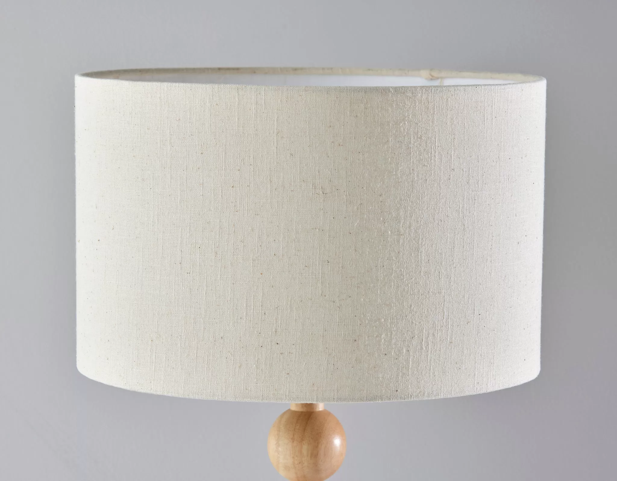 28 Brown Solid Wood Candlestick Table Lamp With Off White Drum Shade