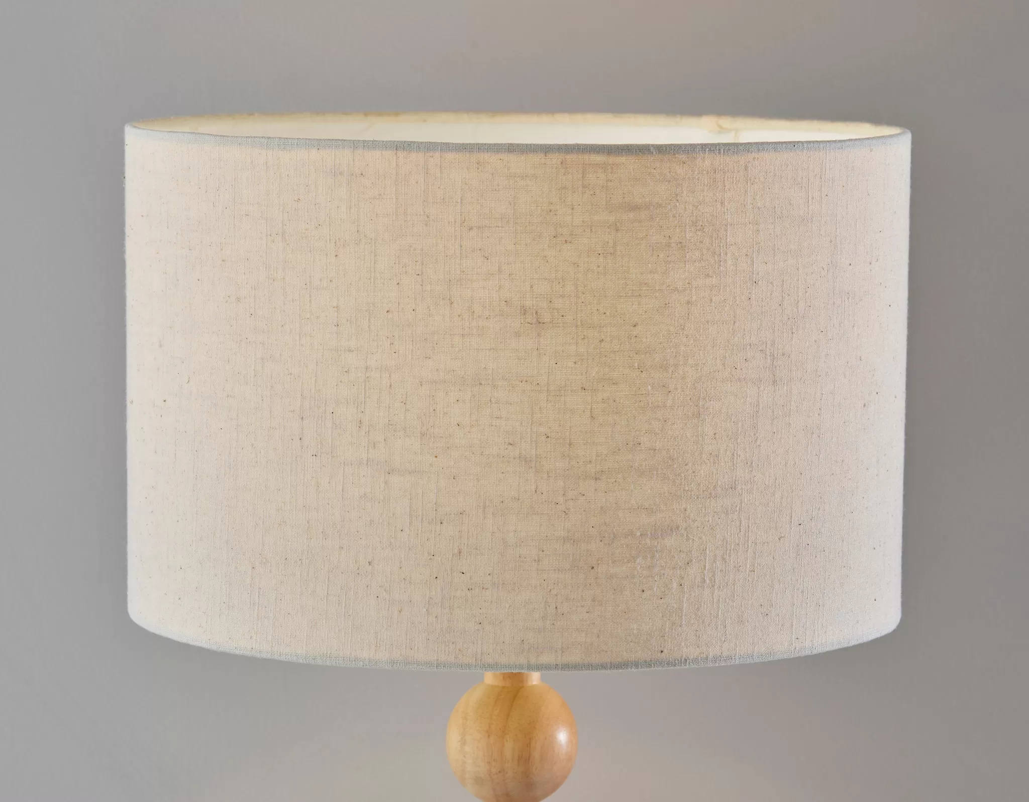 28 Brown Solid Wood Candlestick Table Lamp With Off White Drum Shade