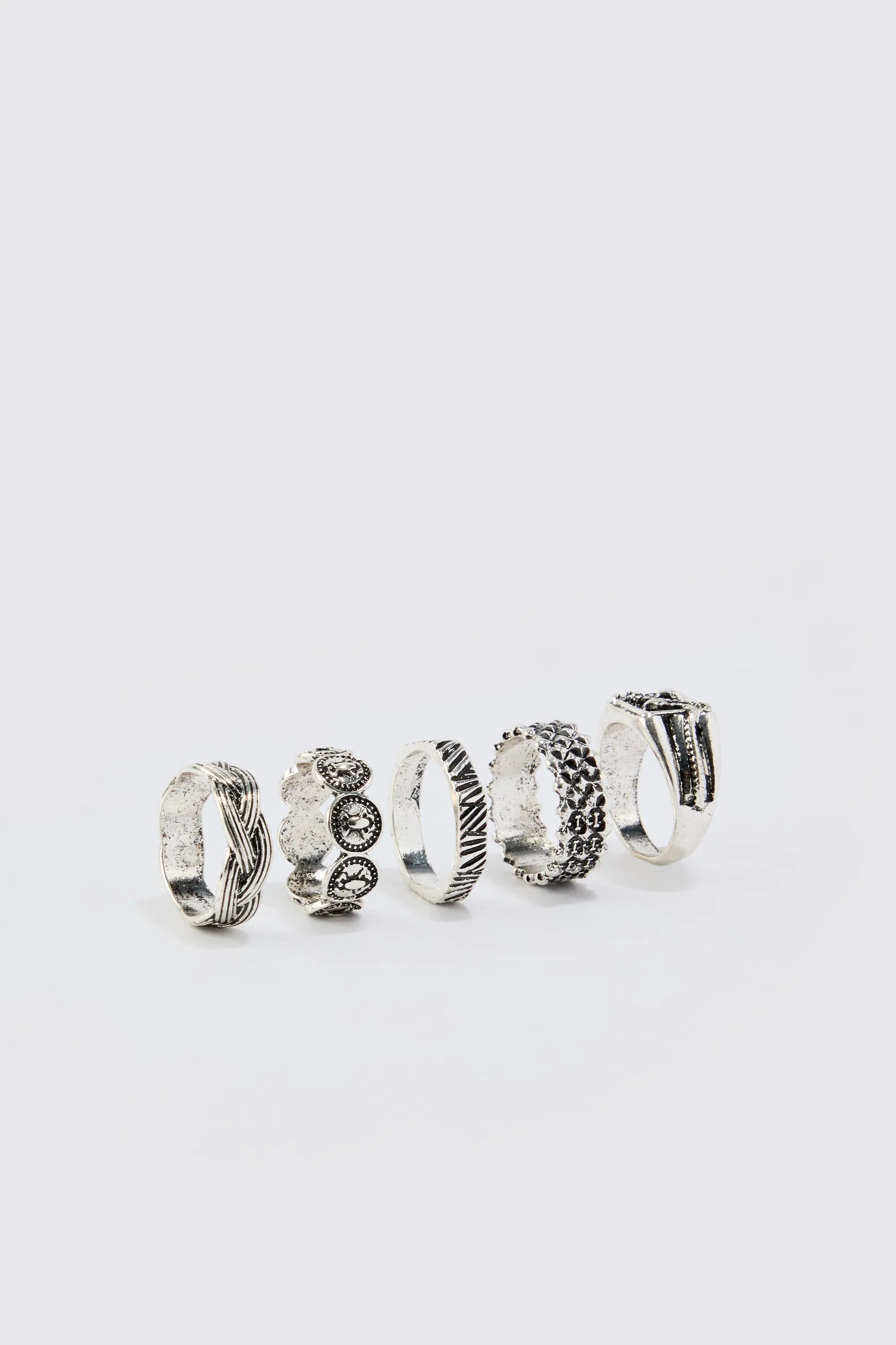 5 Pack Embossed Rings