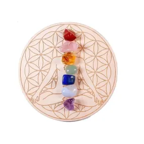 7 Natural Chakra Healing Crystal Grid Set