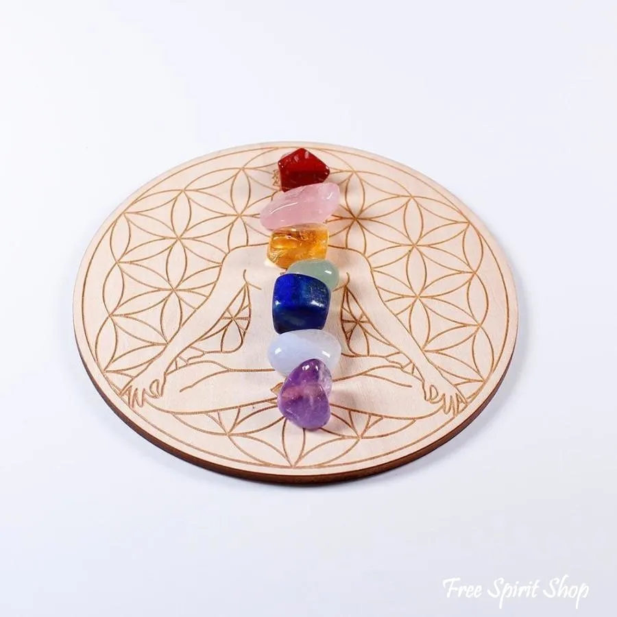 7 Natural Chakra Healing Crystal Grid Set