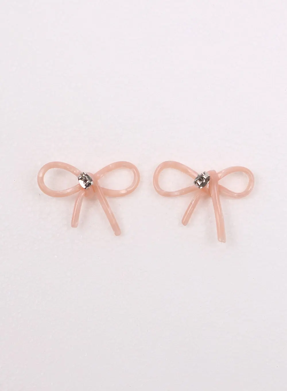 Acrylic Ribbon Stud Earrings IJ419