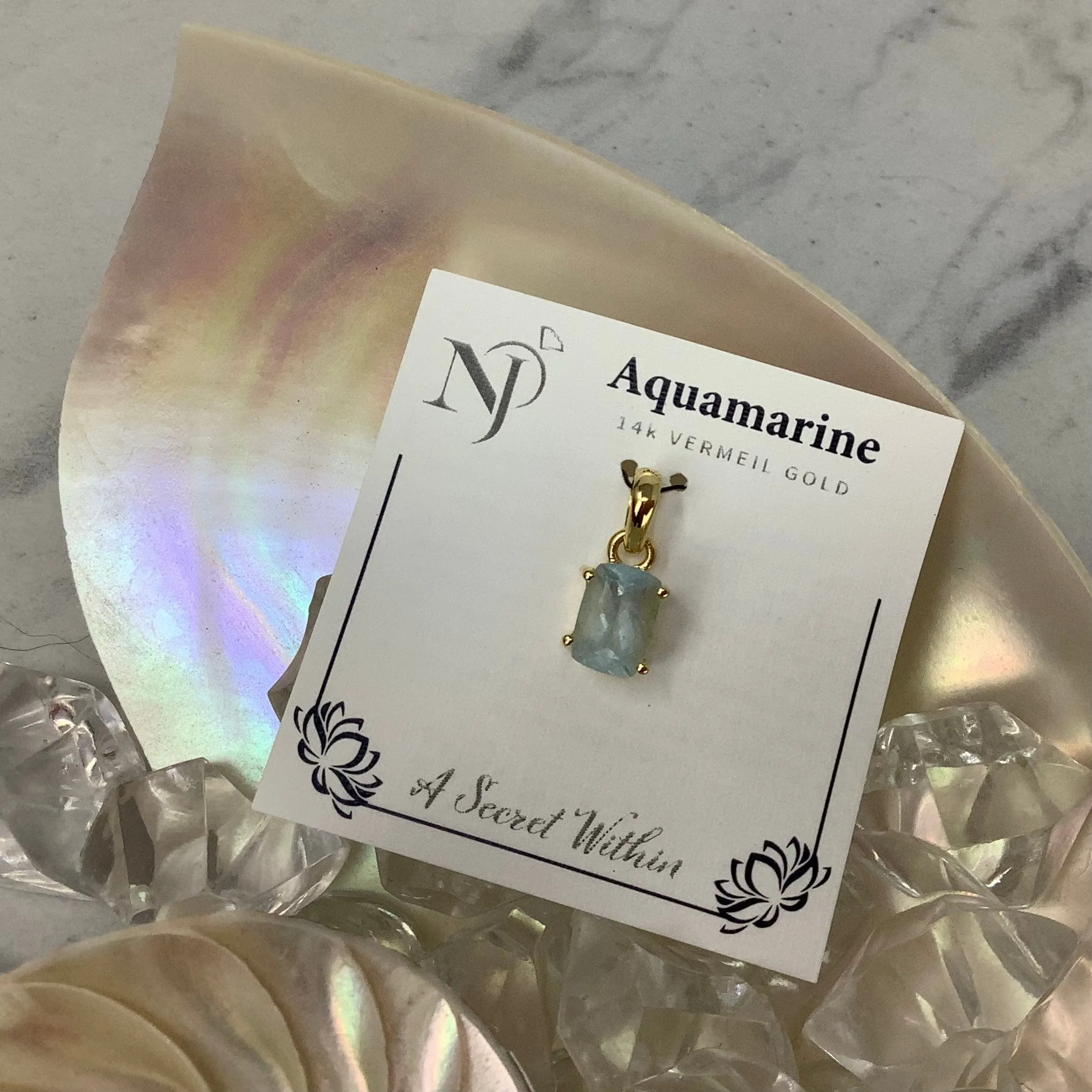 Aquamarine Pendant- March Birthstone