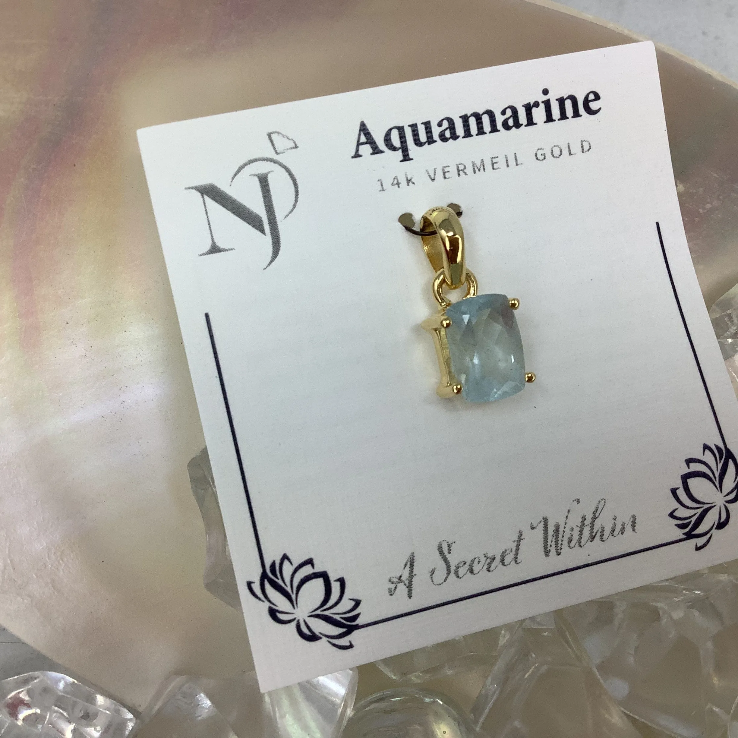 Aquamarine Pendant- March Birthstone