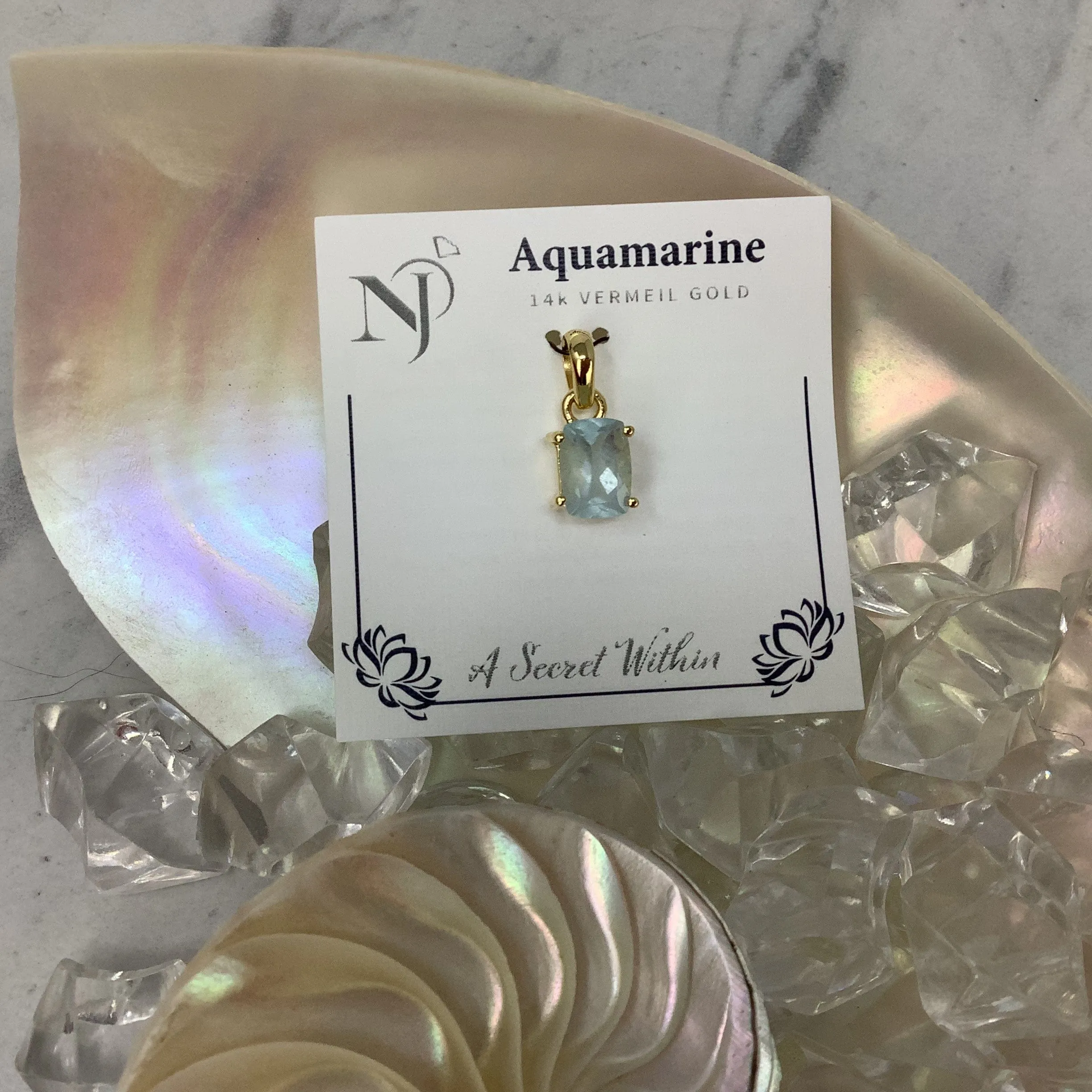 Aquamarine Pendant- March Birthstone