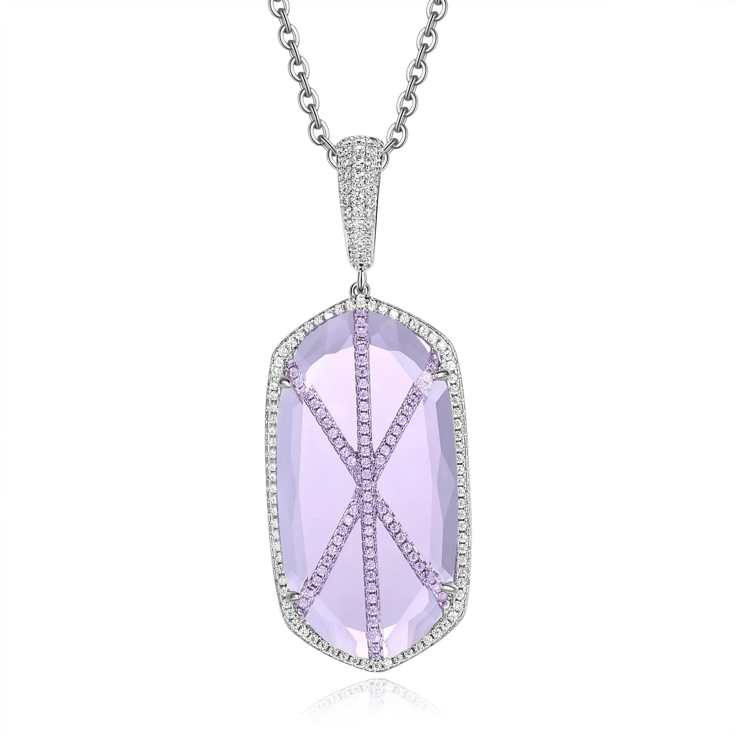 Audra Pendant with Light Purple Crystal