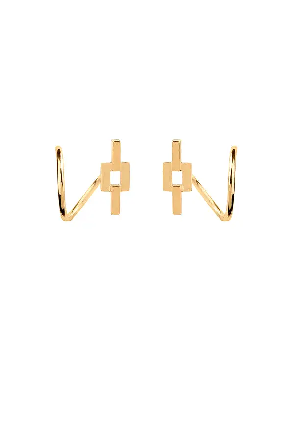 Aurore Twirl Earring, Gold