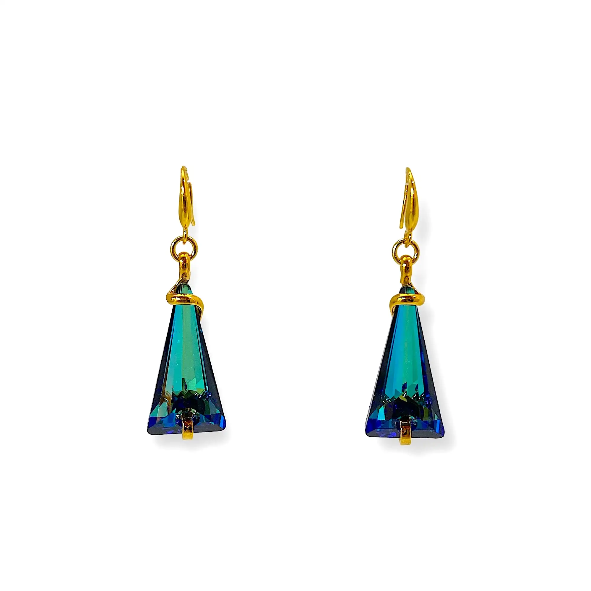 BLUE SPIKE SHORT EARRINGS