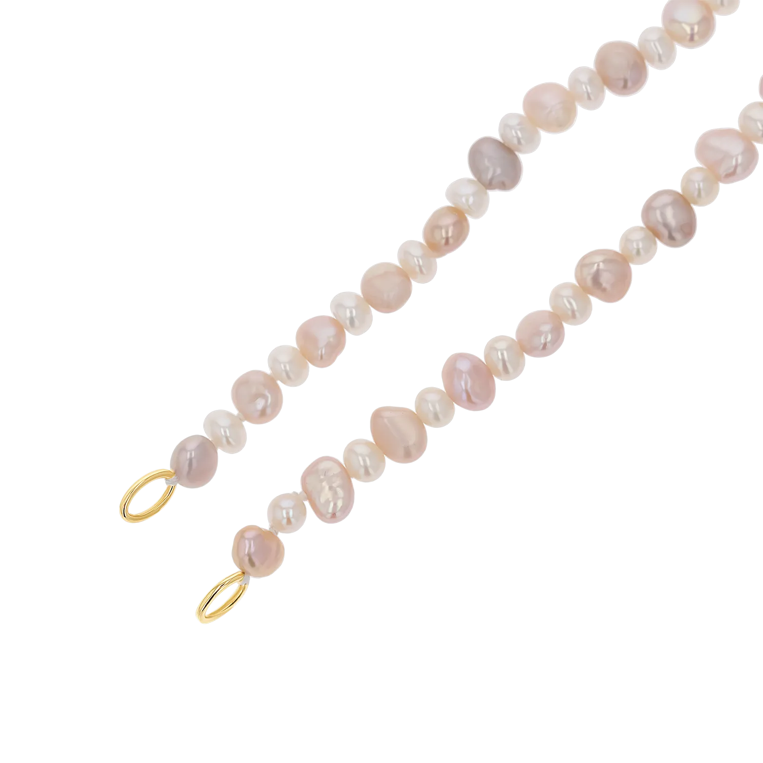 Blush and White Pearl Connector Necklace