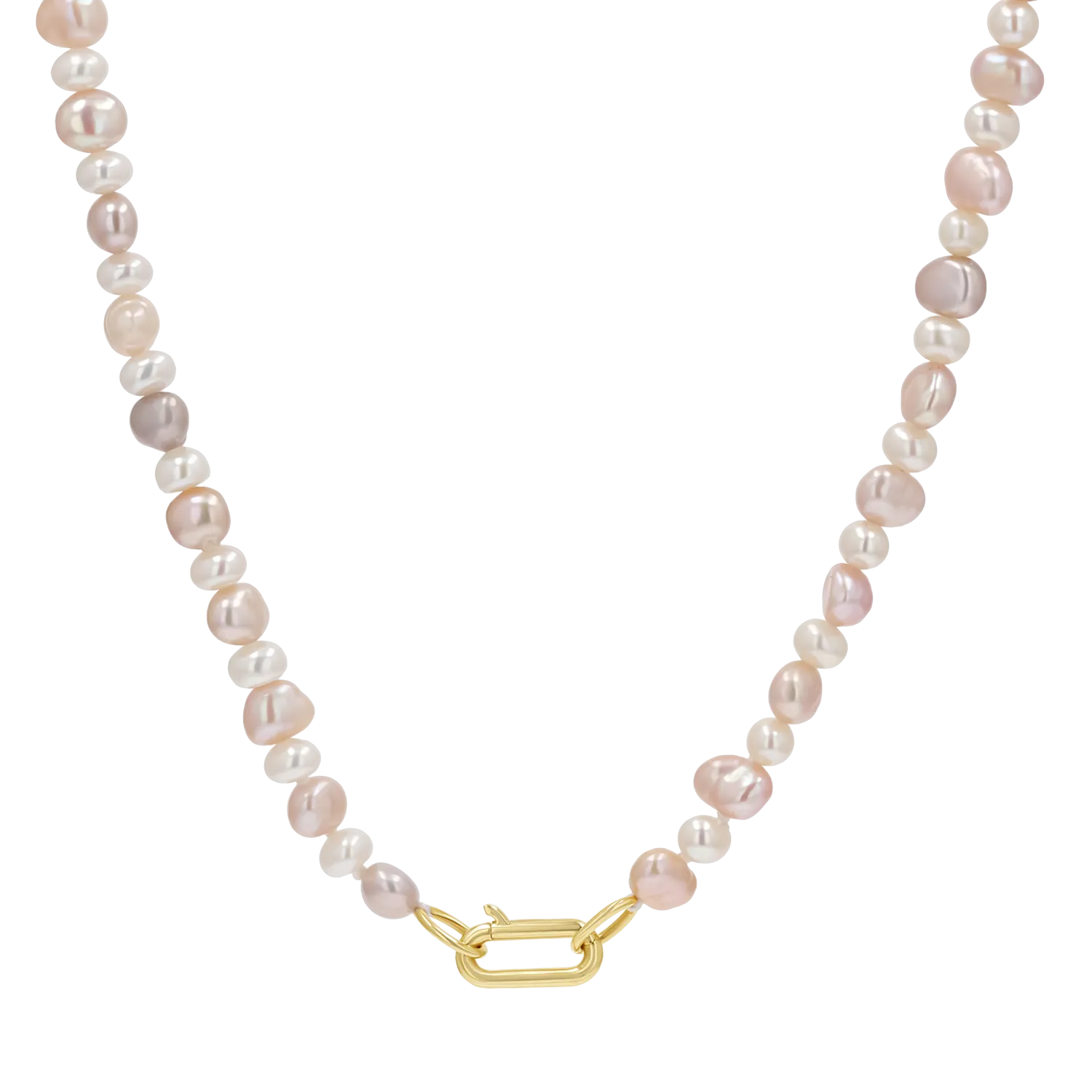 Blush and White Pearl Connector Necklace