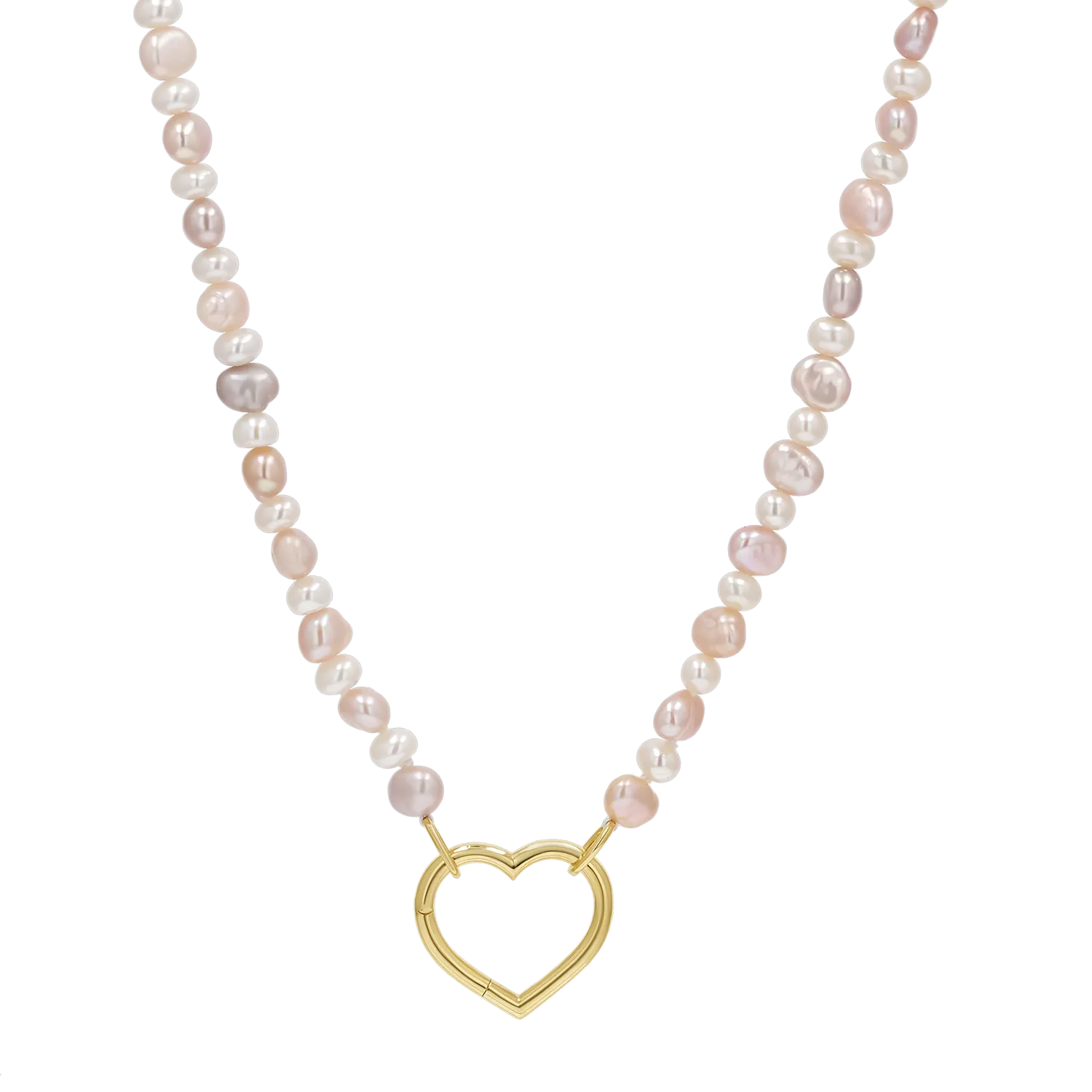 Blush and White Pearl Connector Necklace