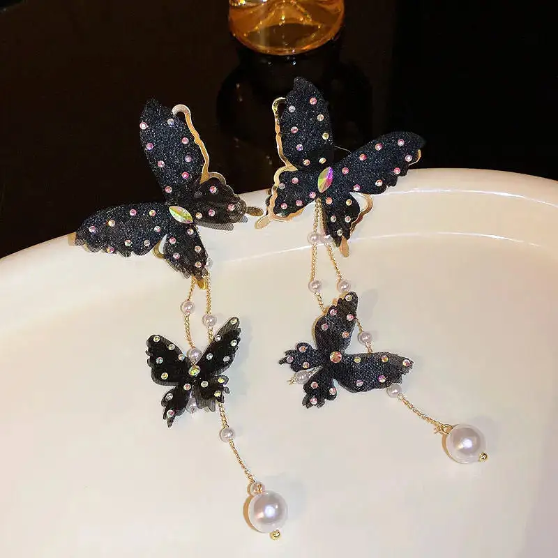 Butterfly Pearl Earrings