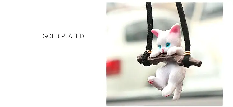 Car Pendant Creative Cute Branch Cat Rearview Mirror Pendant Car Interior Decoration