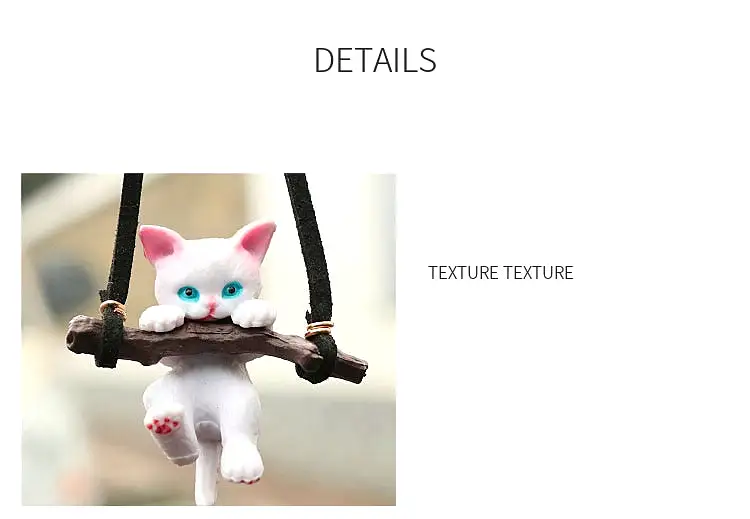 Car Pendant Creative Cute Branch Cat Rearview Mirror Pendant Car Interior Decoration