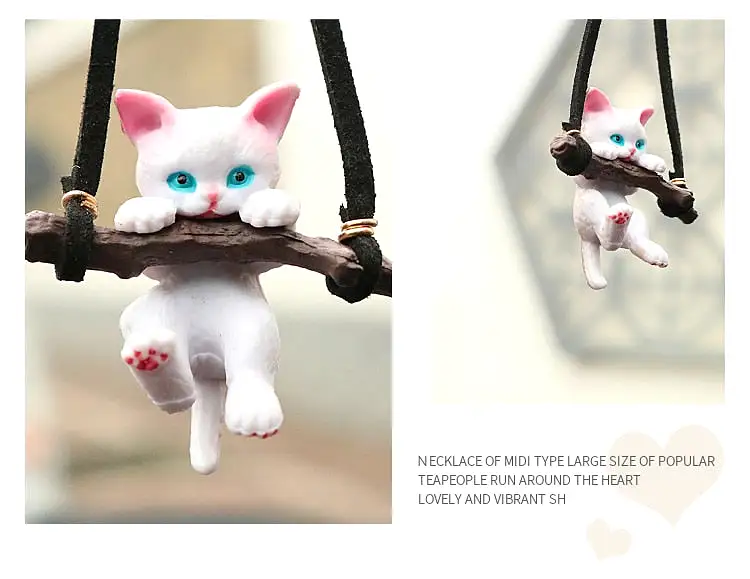 Car Pendant Creative Cute Branch Cat Rearview Mirror Pendant Car Interior Decoration