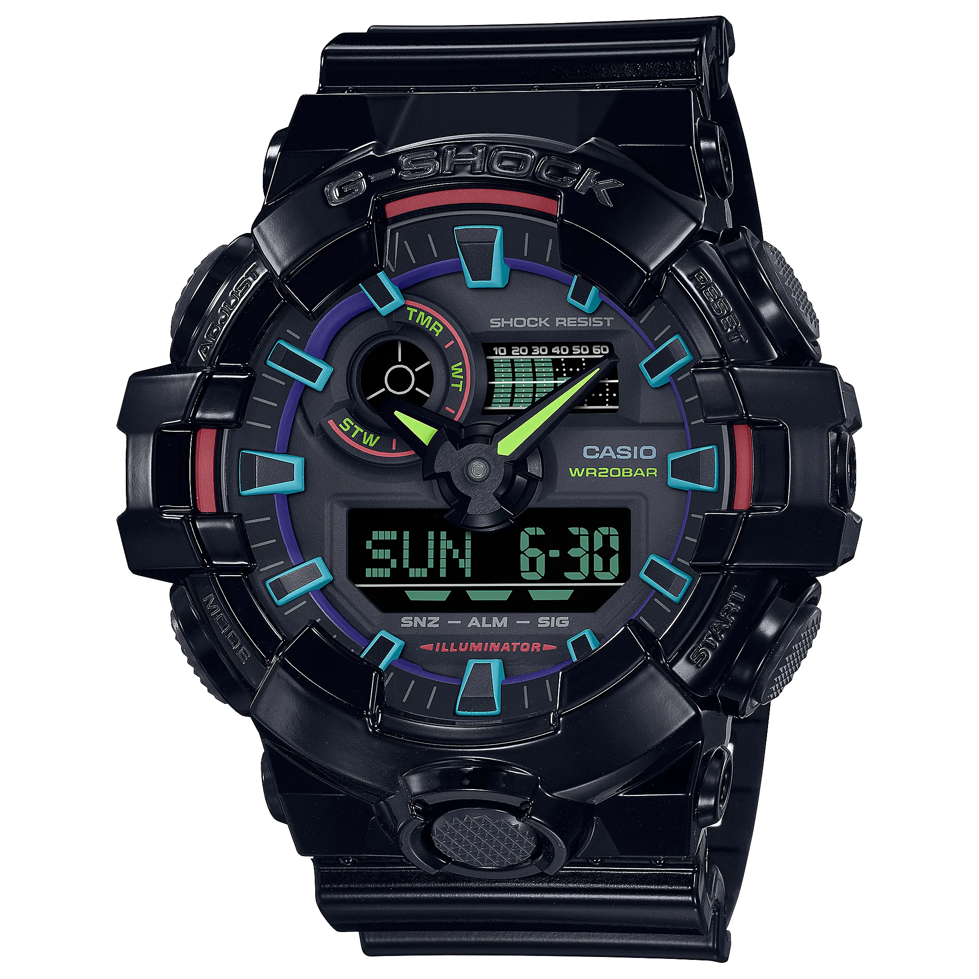 CASIO G-Shock ANALOG-DIGITAL GA-700 SERIES (GA-700RGB-1A)