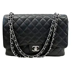 Chanel Black Caviar 2016 Maxi Flap Bag