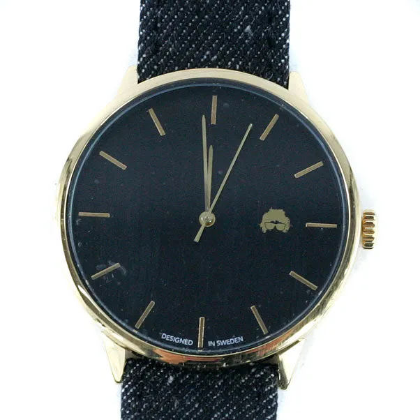 Cheapo Brand Watches Khorshid Ali Gold Black Denim