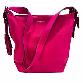 Coach 450 Fuchsia Leather Large Crossbody Bag