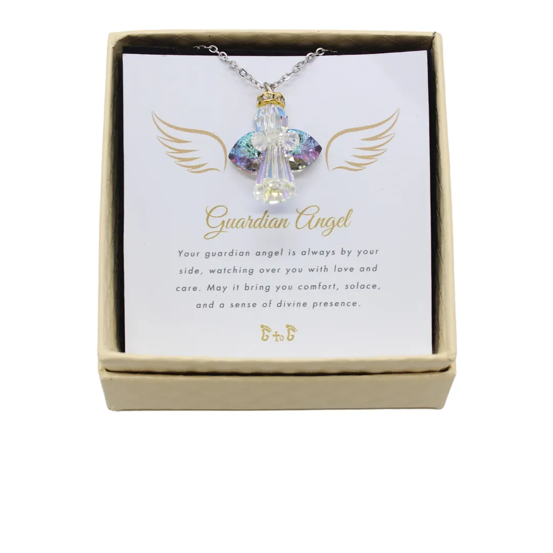 Crystal Swarovski Angel pendant/chain - 3cm/3.5cm