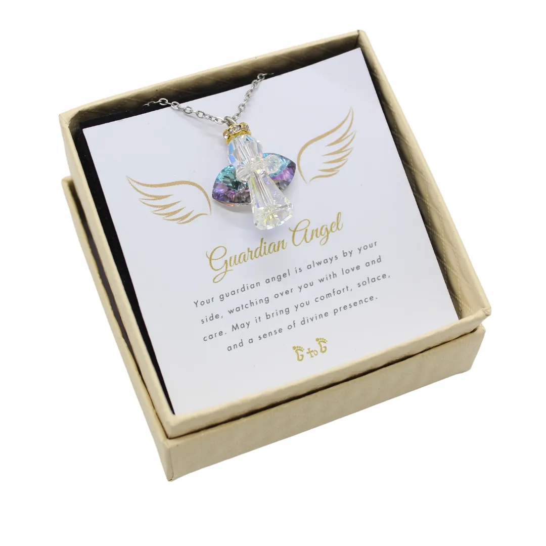 Crystal Swarovski Angel pendant/chain - 3cm/3.5cm