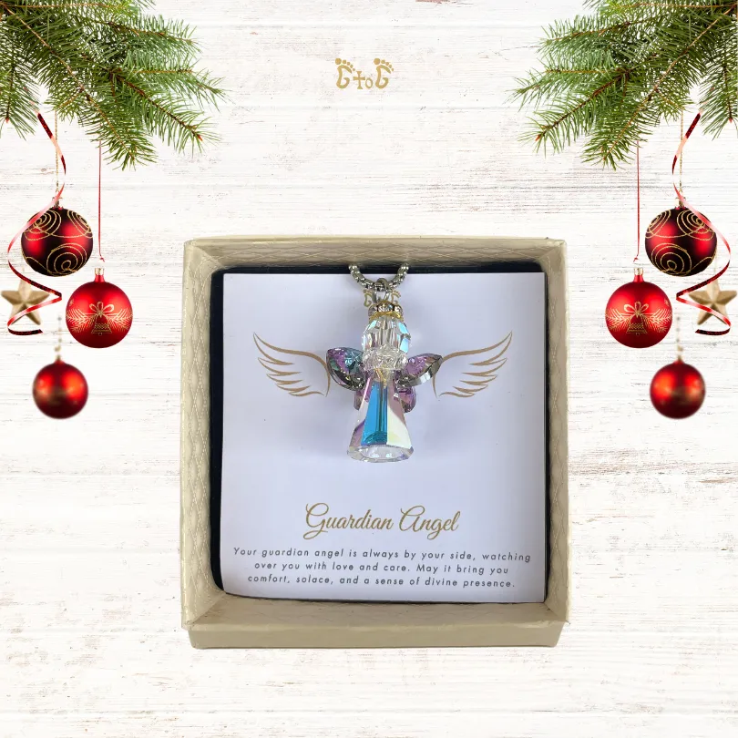 Crystal Swarovski Angel pendant/chain - 3cm/3.5cm